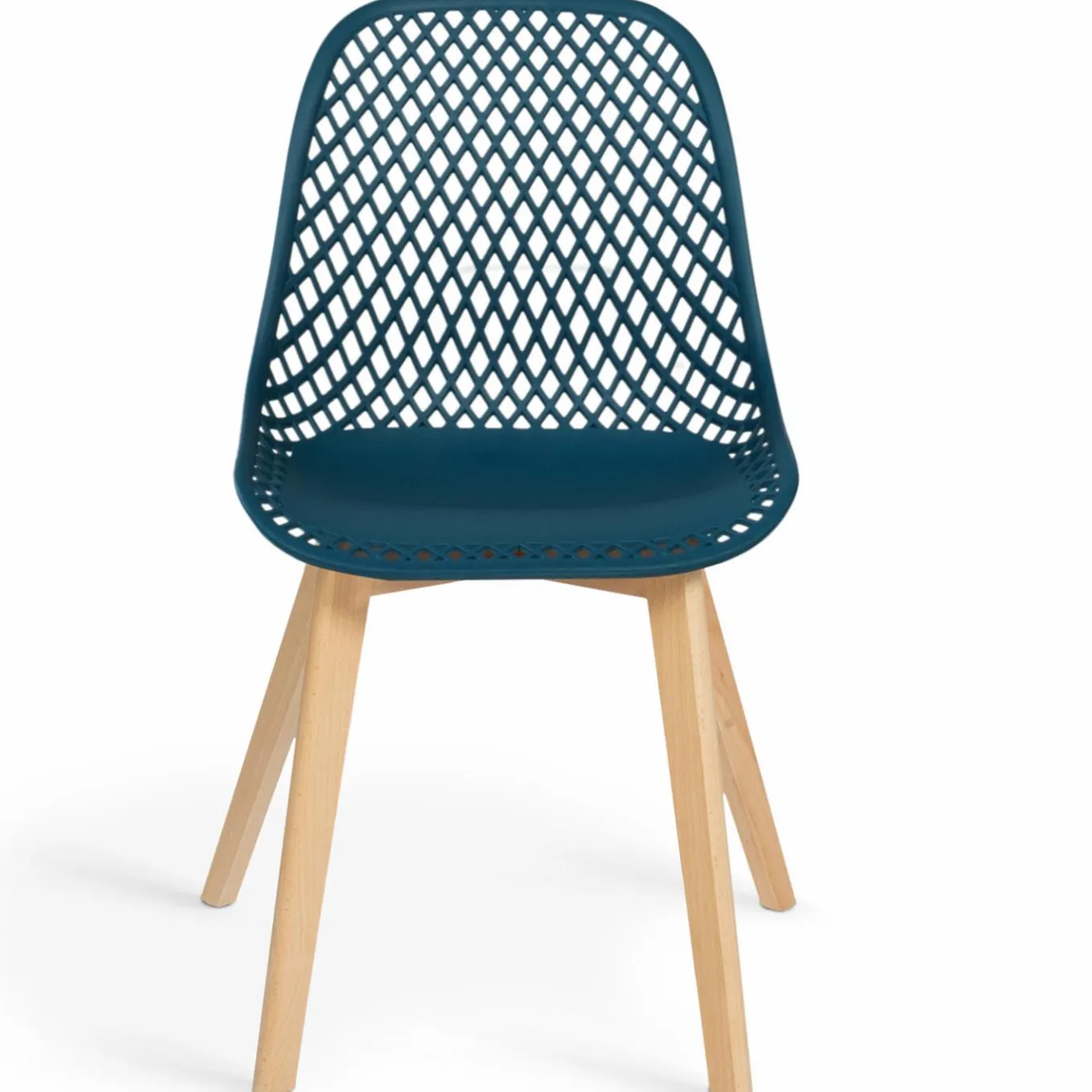 IDMarket 6 chaises bleu canard pour salle à manger* Collection Scandinave|Chaises