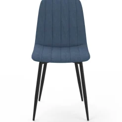 IDMarket 6 chaises en tissu bleu* Tables Et Chaises|Chaises