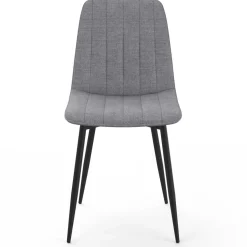 IDMarket 6 chaises en tissu gris clair* Chaises|Collection Moderne