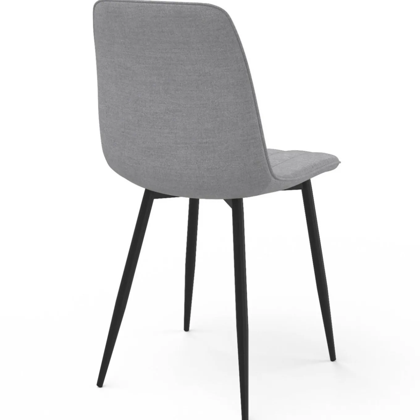 IDMarket 6 chaises en tissu gris clair* Chaises|Collection Moderne