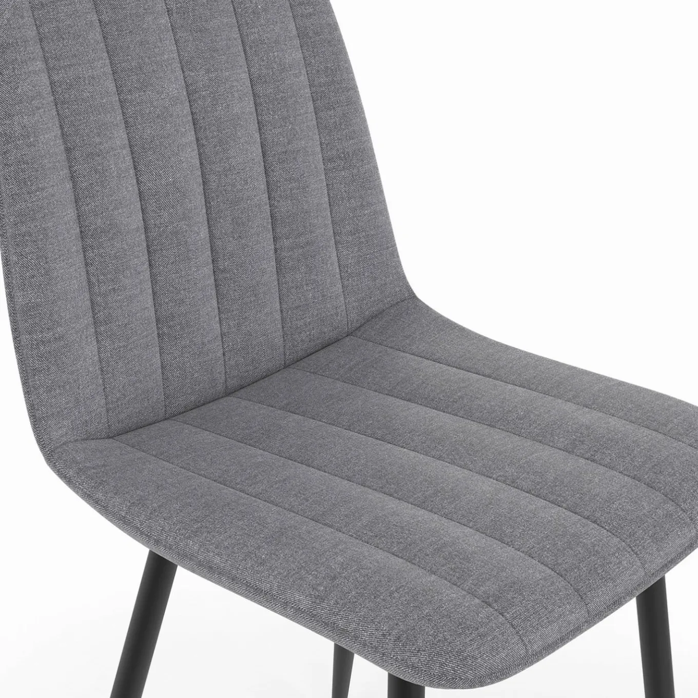 IDMarket 6 chaises en tissu gris clair* Chaises|Collection Moderne