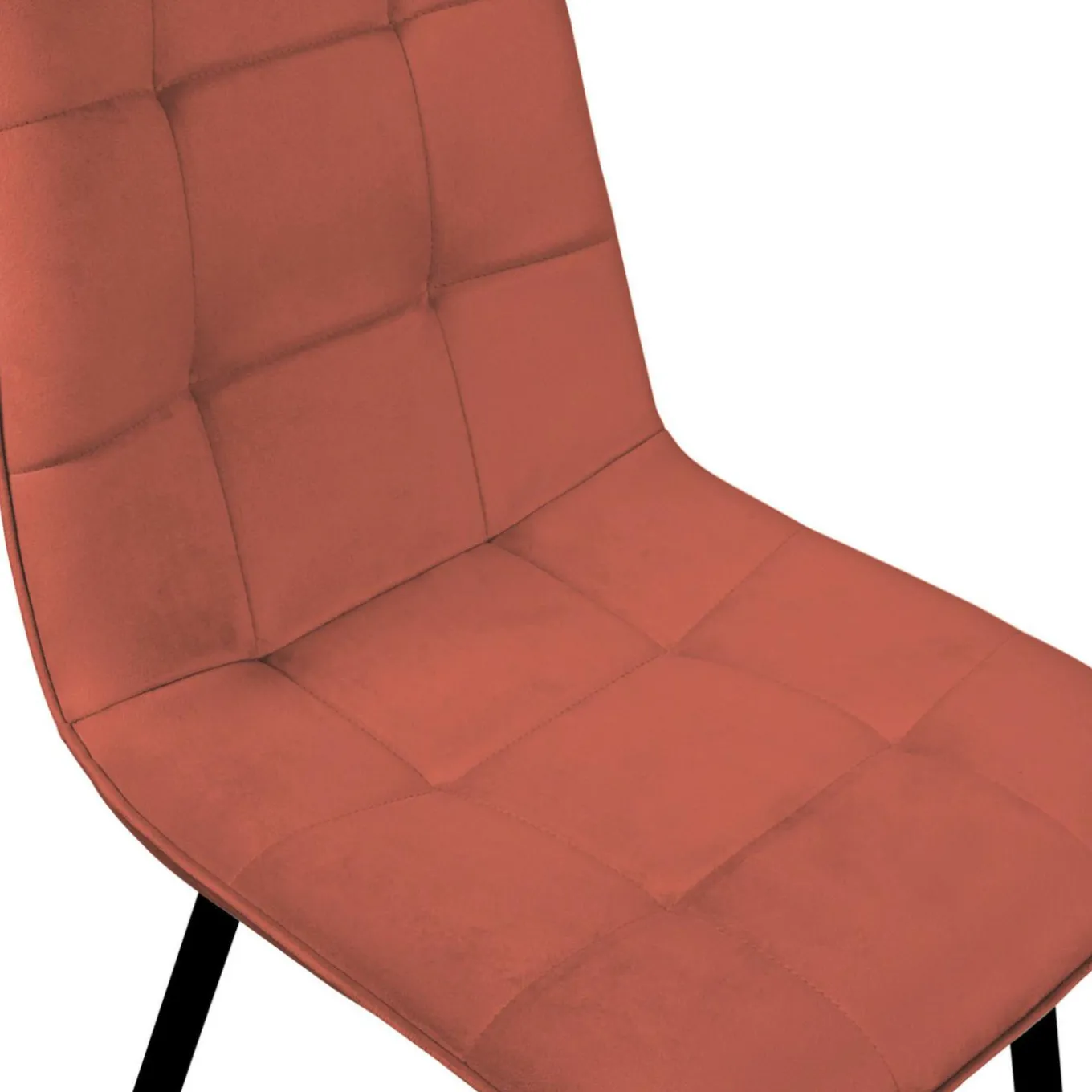 IDMarket 6 Chaises en velours mix color terracotta et beige* Chaises|Tables Et Chaises