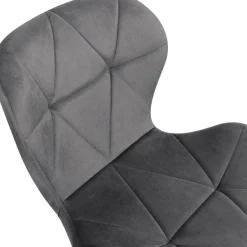 IDMarket 6 Chaises en velours mix color bleu, gris et jaune* Chaises|Salle À Manger Complète