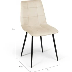 IDMarket 6 Chaises mix color pastel rose, gris et beige* Collection Contemporaine|Chaises