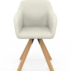 IDMarket 2 chaises pivotantes et fauteuils en velours beige* Chaises|Fauteuils