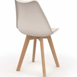 IDMarket 6 chaises scandinaves beiges* Collection Scandinave|Salle À Manger Complète