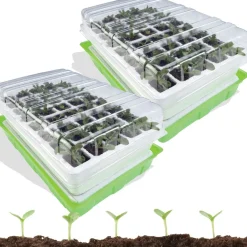 IDMarket 2 Kits de germination pour 80 godets* Serres À Tomates Et Équipement Du Potager