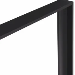 IDMarket 2 pieds de table carrés noir 75 cm* Décoration Et Accessoires|Pieds De Table