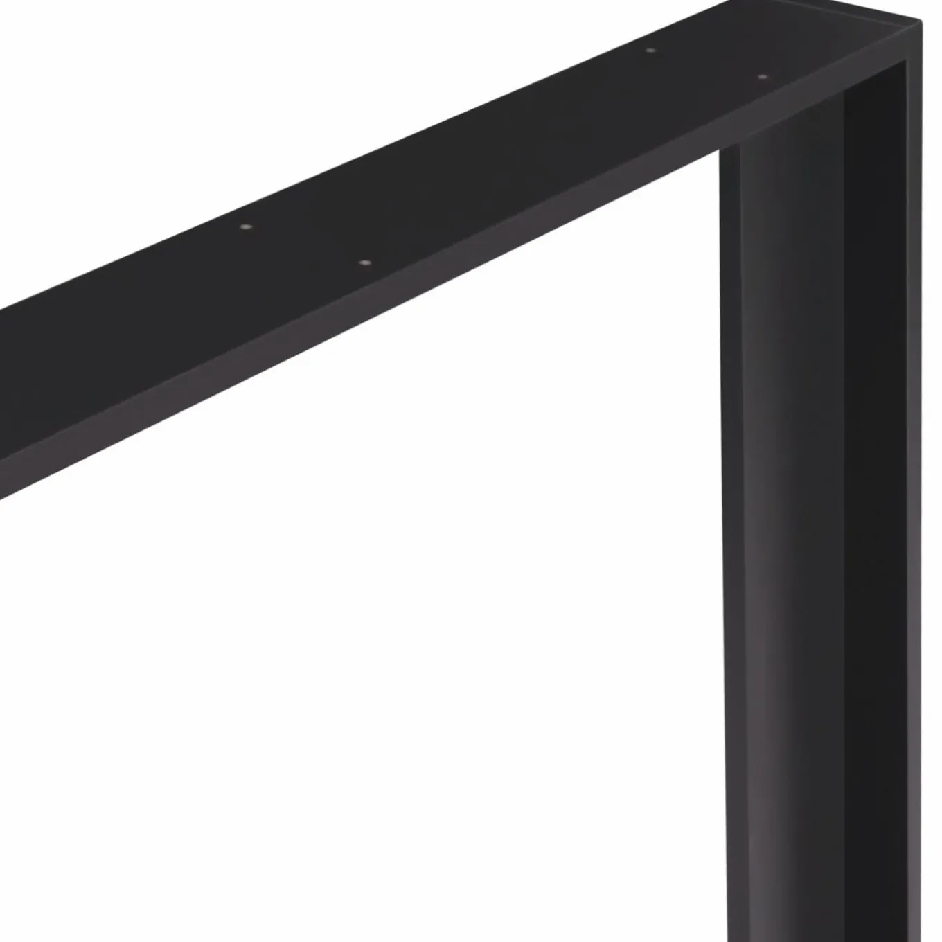 IDMarket 2 pieds de table carrés noir 75 cm* Décoration Et Accessoires|Pieds De Table