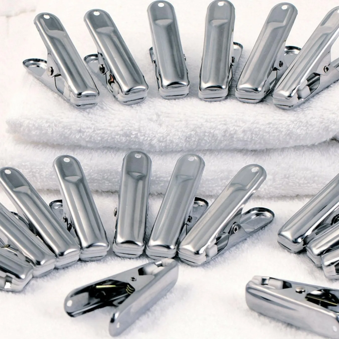 IDMarket 40 pinces à linge en inox* Séchoirs À Linge