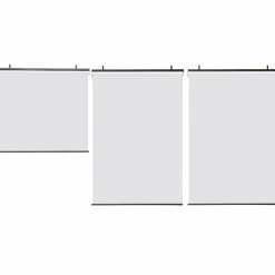 IDMarket 3 stores enrouleurs blancs 225 cm pour pergola* Accessoires Pergolas Et Tonnelles