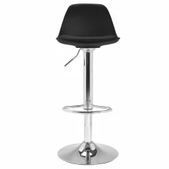 IDMarket 2 tabourets de bar design noir KARL* Collection Contemporaine|Tabourets De Bar