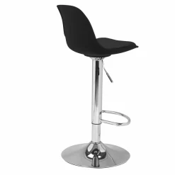 IDMarket 2 tabourets de bar design noir KARL* Collection Contemporaine|Tabourets De Bar