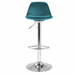 IDMarket 2 tabourets de bar design bleu canard* Collection Contemporaine|Tabourets De Bar
