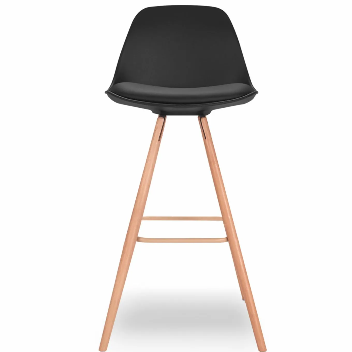 IDMarket 4 Tabourets de bar scandinaves noirs SARA* Collection Scandinave|Tabourets De Bar