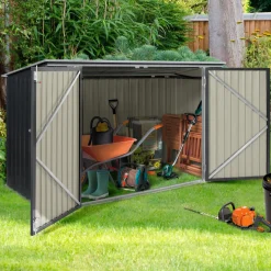 IDMarket Abri de jardin acier galvanisé gris 2,2 m²* Abris De Jardin