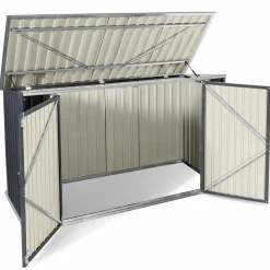 IDMarket Abri de jardin acier galvanisé gris 2,2 m²* Abris De Jardin