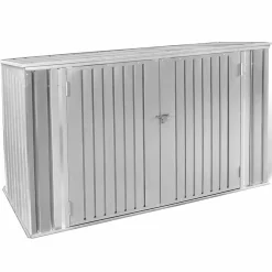 IDMarket Abri de jardin multi-rangements en métal gris clair* Abris De Jardin