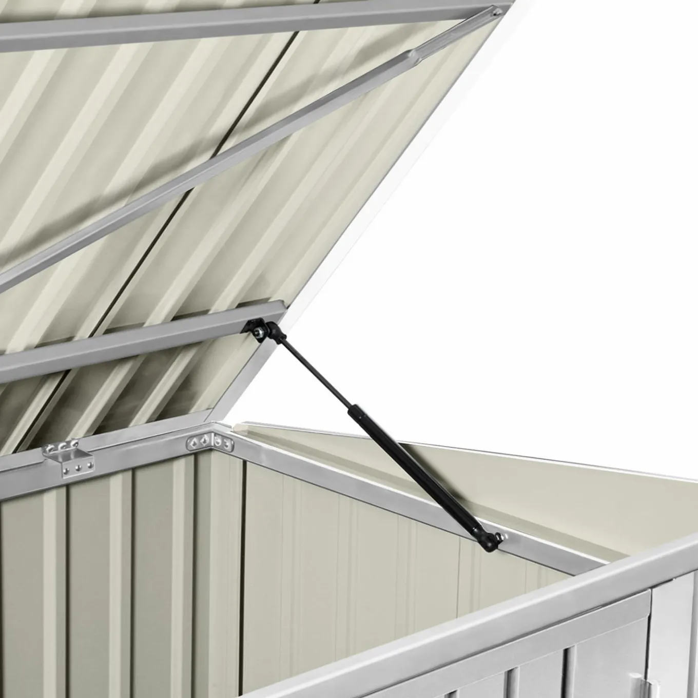 IDMarket Abri de jardin multi-rangements en métal gris clair* Abris De Jardin