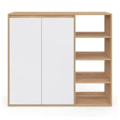 IDMarket Armoire à chaussures 12 paires 2 portes et 4 étagères* Collection Moderne|Petits Meubles