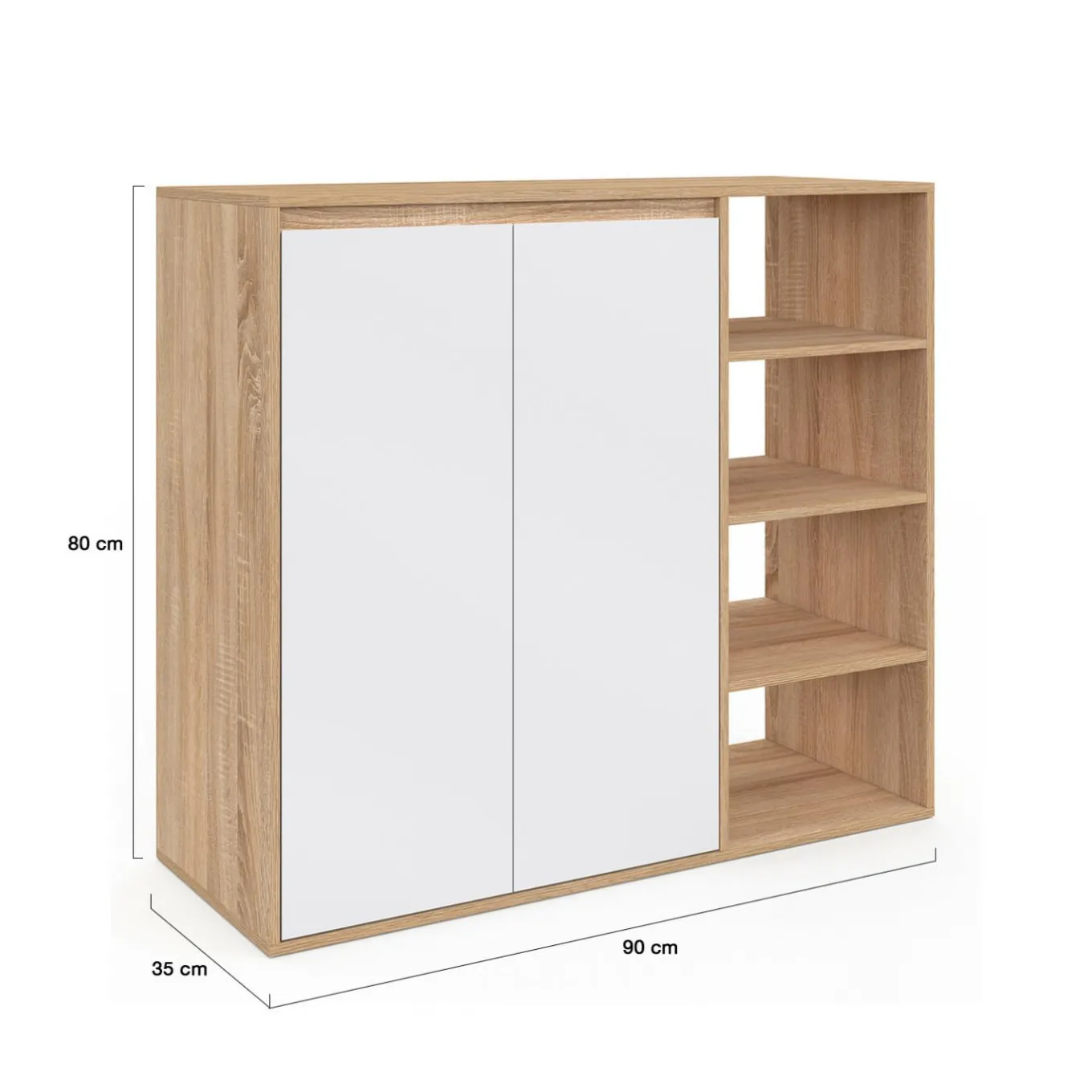 IDMarket Armoire à chaussures 12 paires 2 portes et 4 étagères* Collection Moderne|Petits Meubles
