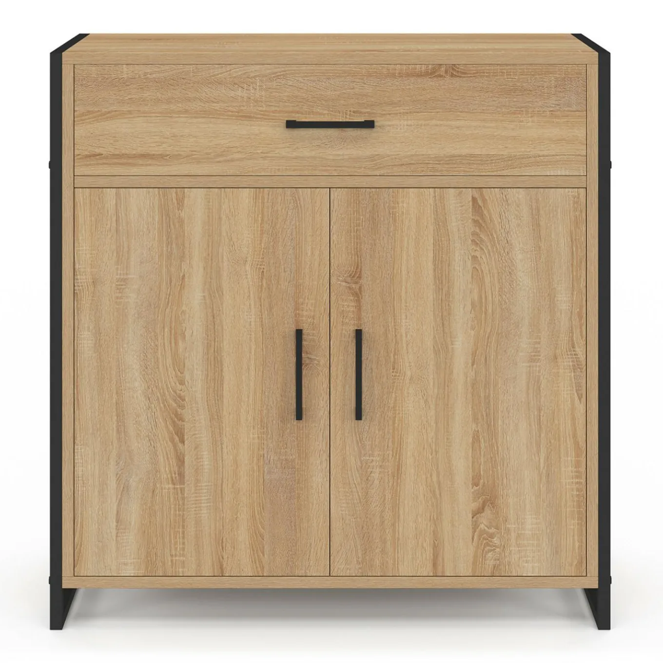 IDMarket Armoire à chaussures 12 paires 2 portes et 1 tiroir design industriel* Petits Meubles|Meubles À Chaussures