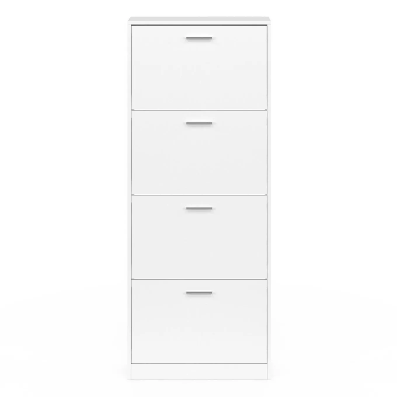 IDMarket Armoire à chaussures 4 portes blanche* Meubles Blancs|Petits Meubles