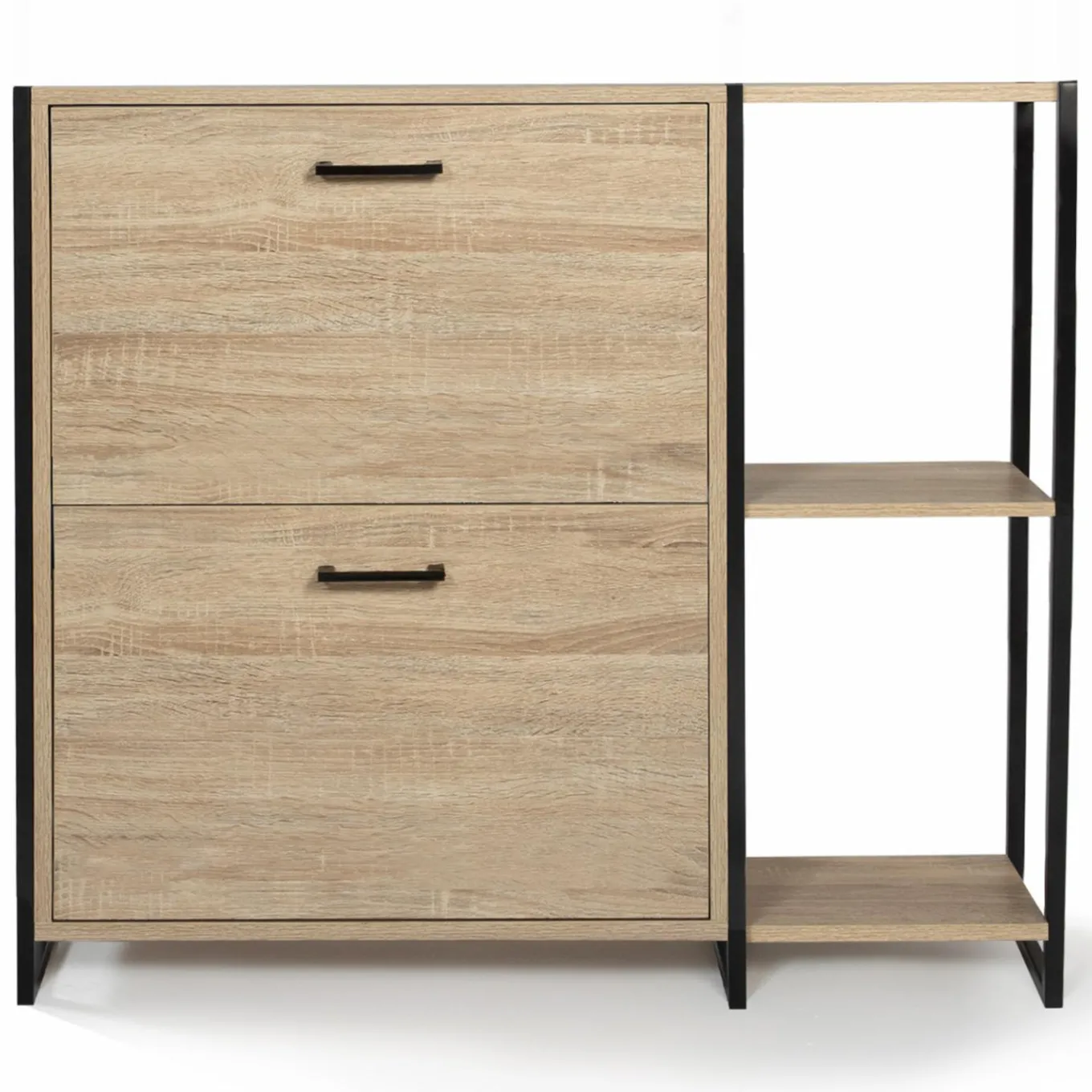 IDMarket Armoire à chaussures 2 portes style industriel* Collection Industrielle|Meubles À Chaussures