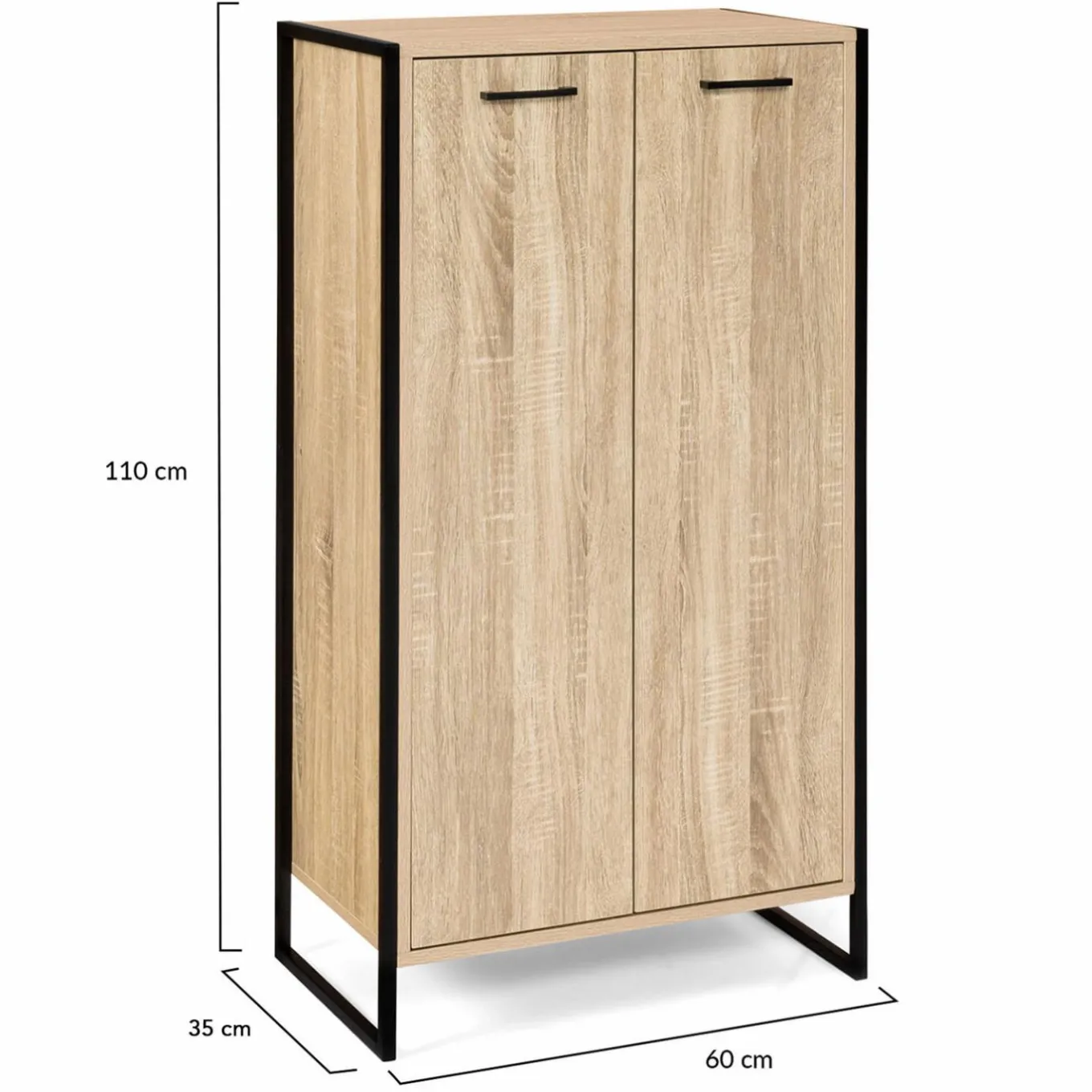 IDMarket Armoire à chaussures industrielle bois et métal* Petits Meubles|Meubles À Chaussures