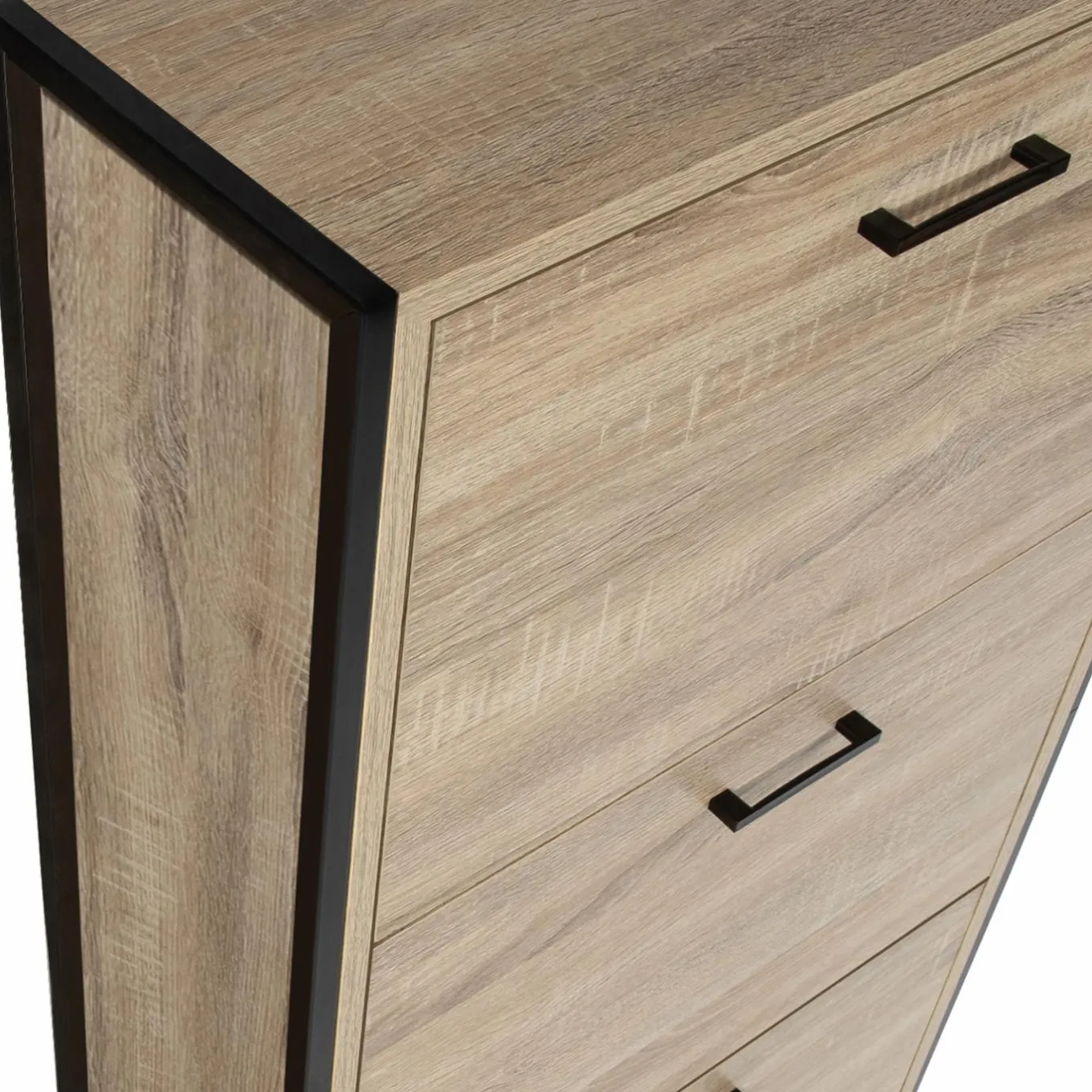 IDMarket Armoire à chaussures industrielle 4 portes* Meubles Hauts|Meubles En Bois