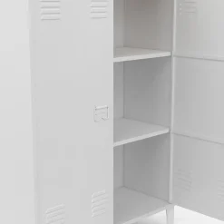 IDMarket Armoire basse industrielle 2 portes métal noir et plateau bois* Rangement Et Accessoires|Collection Métal