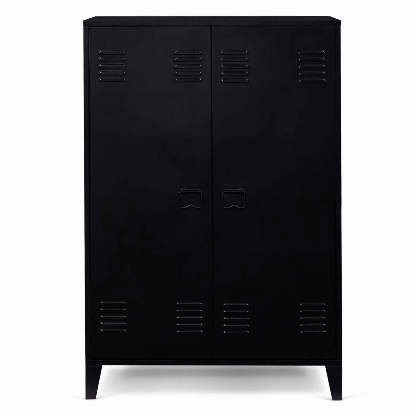 IDMarket Armoire basse métallique noire* Rangement Et Accessoires|Collection Télétravail
