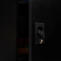 IDMarket Armoire de bureau en métal noir 80x180 cm* Collection Agencement Magasin|Collection Télétravail