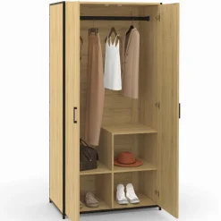 IDMarket Armoire grande capacité avec penderie et étagères* Rangement Et Accessoires|Meubles Hauts