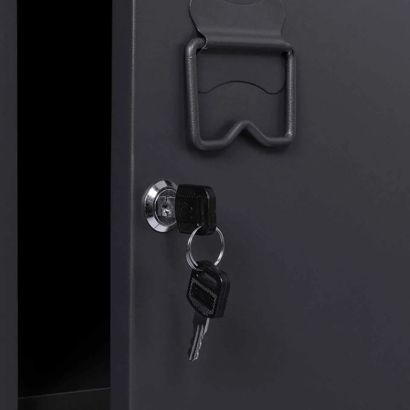 IDMarket Armoire industrielle vestiaire métallique et bois gris foncé* Rangement Et Accessoires|Collection Agencement Magasin