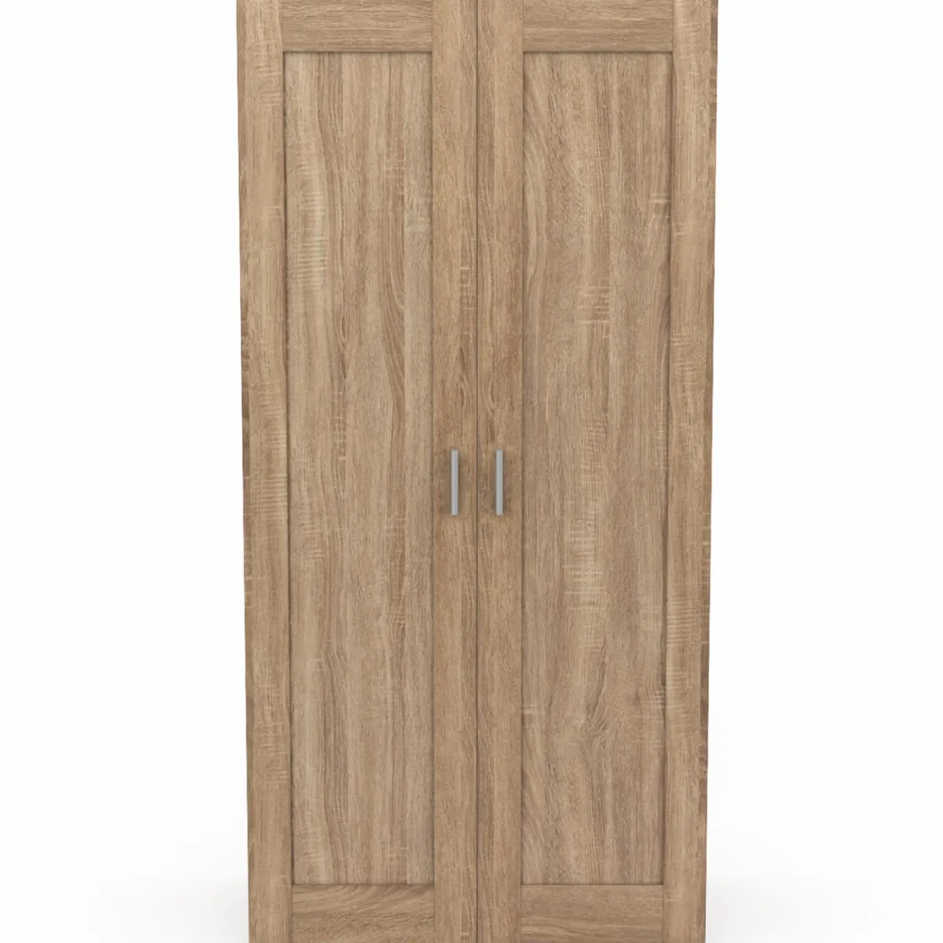 IDMarket Armoire penderie en hêtre avec 2 portes et étagères* Vestiaires Et Meubles D'Entrée|Chambre Complète Adulte
