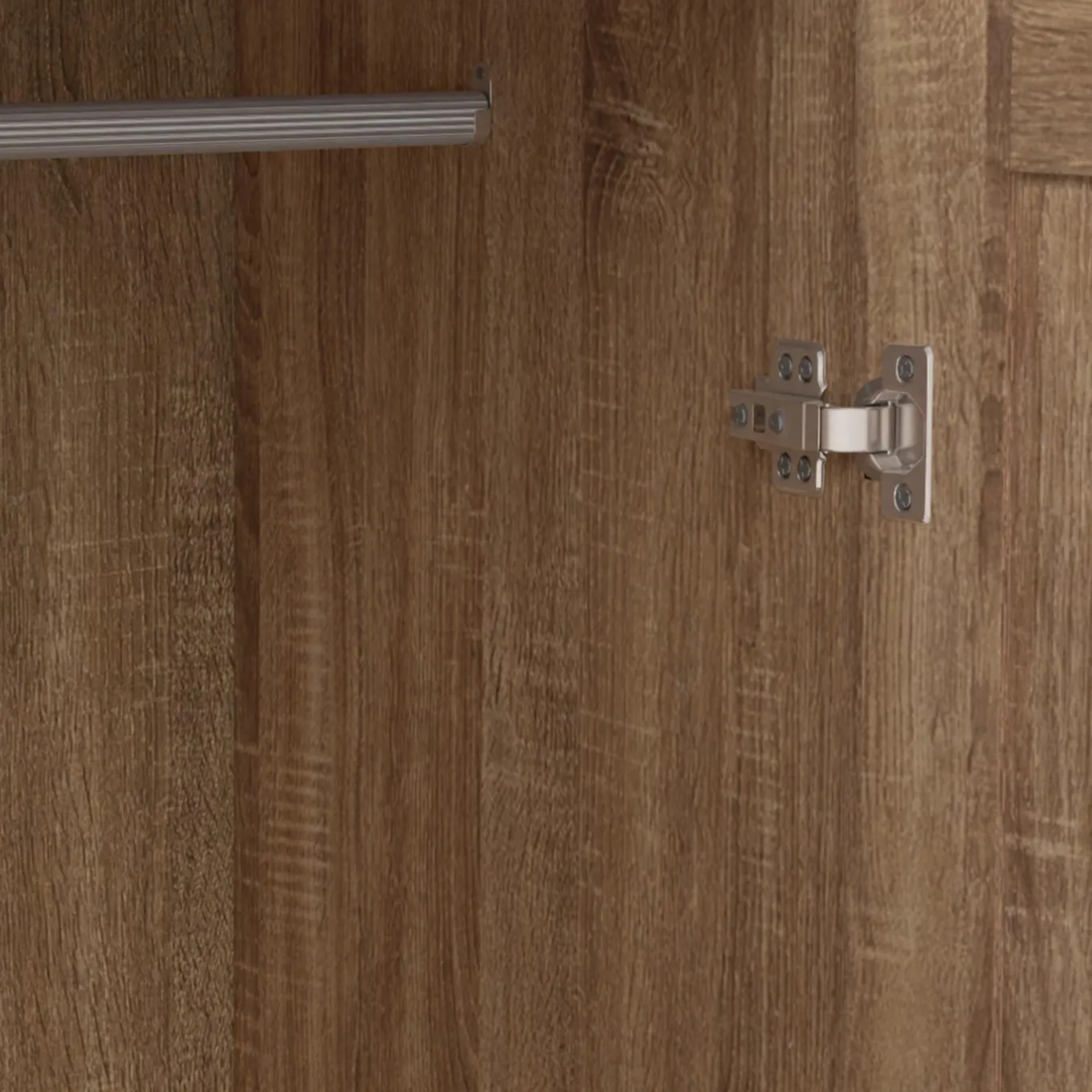 IDMarket Armoire penderie en hêtre avec 2 portes et étagères* Vestiaires Et Meubles D'Entrée|Chambre Complète Adulte