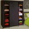 IDMarket Armoire penderie en tissu noir* Rangement Et Accessoires|Petits Meubles