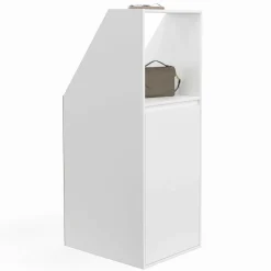 IDMarket Armoire sous pente blanche 1 porte 1 niche* Meubles Blancs|Meubles En Bois