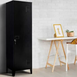 IDMarket Armoire vestiaire métallique noire* Rangement Et Accessoires|Collection Agencement Magasin