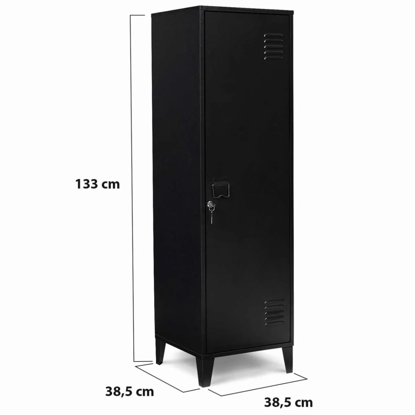 IDMarket Armoire vestiaire métallique noire* Rangement Et Accessoires|Collection Agencement Magasin