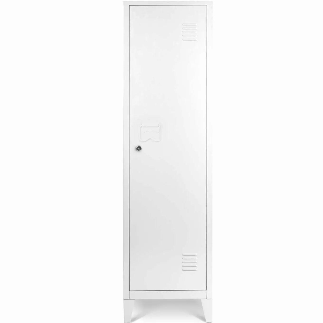 IDMarket Armoire vestiaire porte métal blanche industrielle* Rangement Et Accessoires|Collection Agencement Magasin