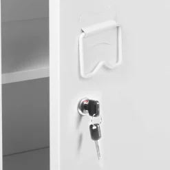 IDMarket Armoire vestiaire porte métal blanche industrielle* Rangement Et Accessoires|Collection Agencement Magasin