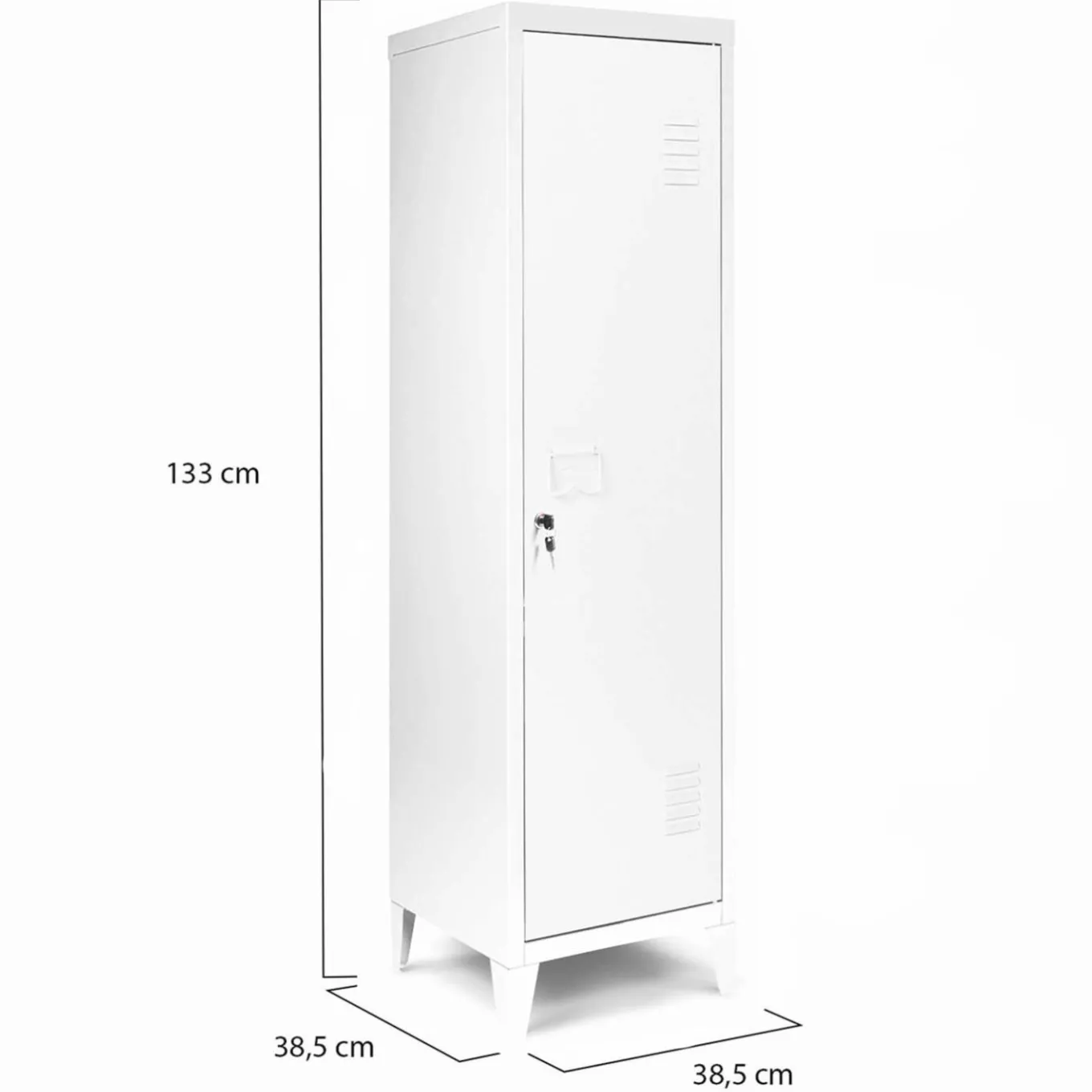 IDMarket Armoire vestiaire porte métal blanche industrielle* Rangement Et Accessoires|Collection Agencement Magasin