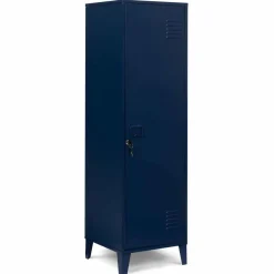 IDMarket Armoire vestiaire porte métallique bleue industrielle* Rangement Et Accessoires|Collection Agencement Magasin