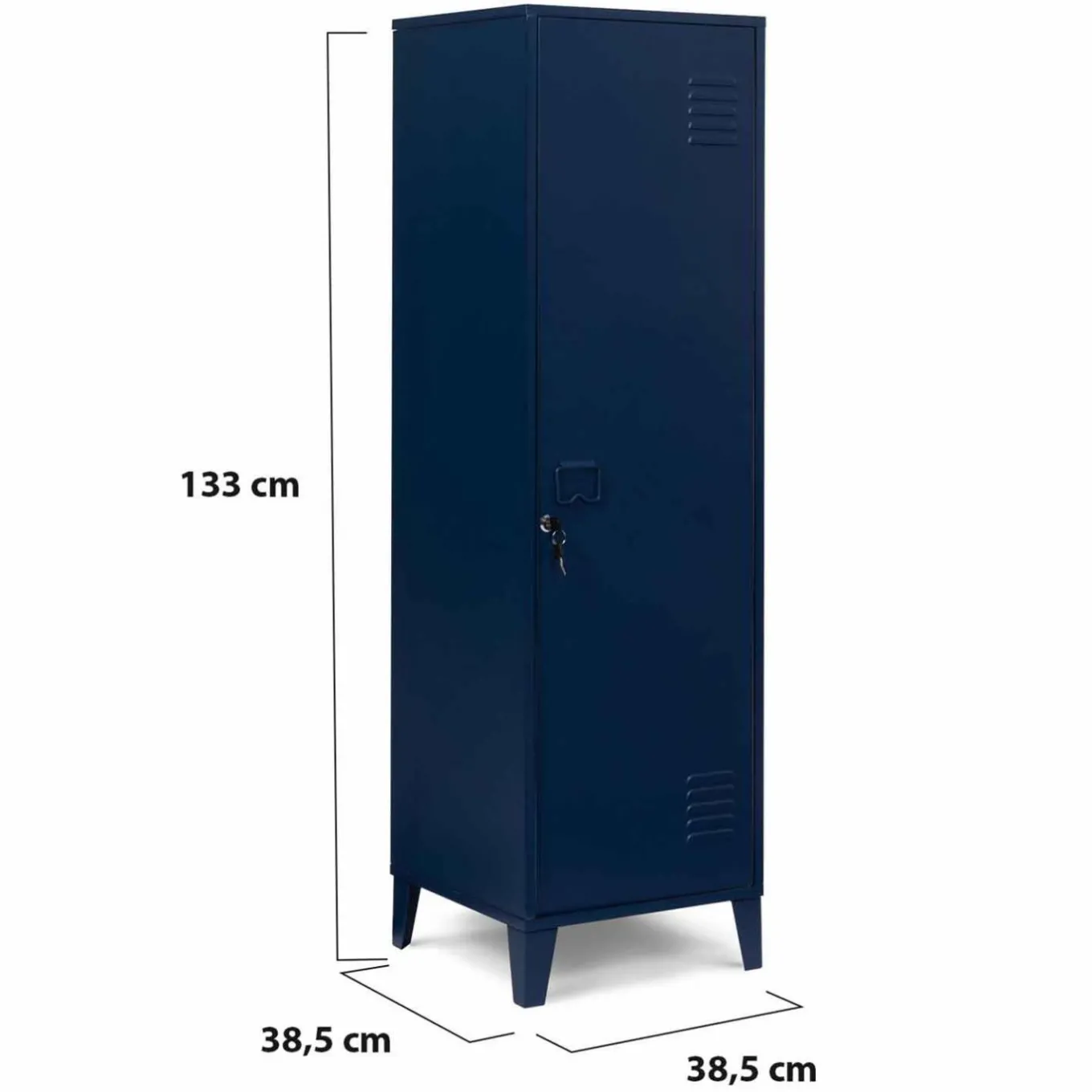 IDMarket Armoire vestiaire porte métallique bleue industrielle* Rangement Et Accessoires|Collection Agencement Magasin