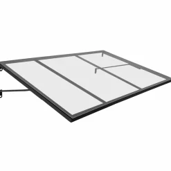 IDMarket Auvent de porte moderne verrière noire 90 x 140 cm* Auvents Et Marquises De Porte