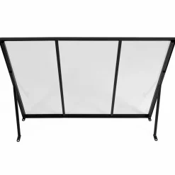 IDMarket Auvent de porte moderne verrière noire 90 x 140 cm* Auvents Et Marquises De Porte