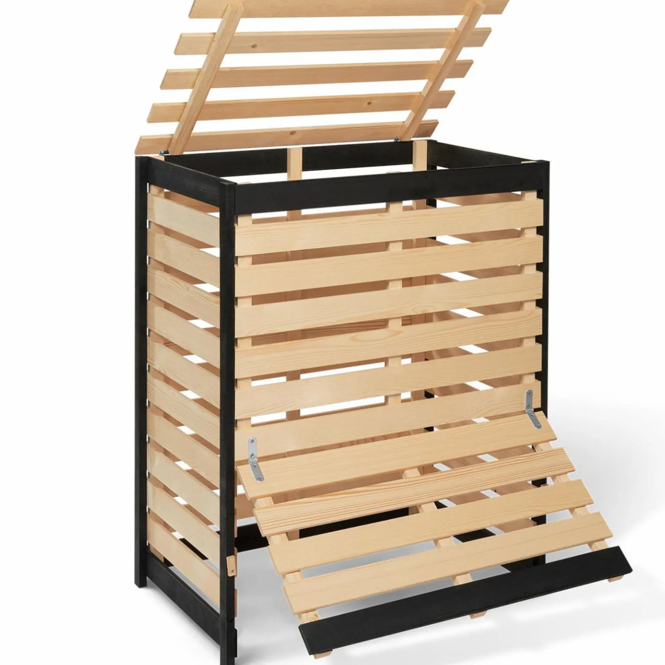 IDMarket Bac à compost en bois 360 litres* Entretien Du Jardin Et Accessoires