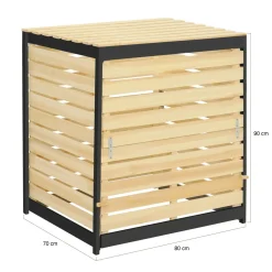 IDMarket Bac à compost en bois 500L* Entretien Du Jardin Et Accessoires